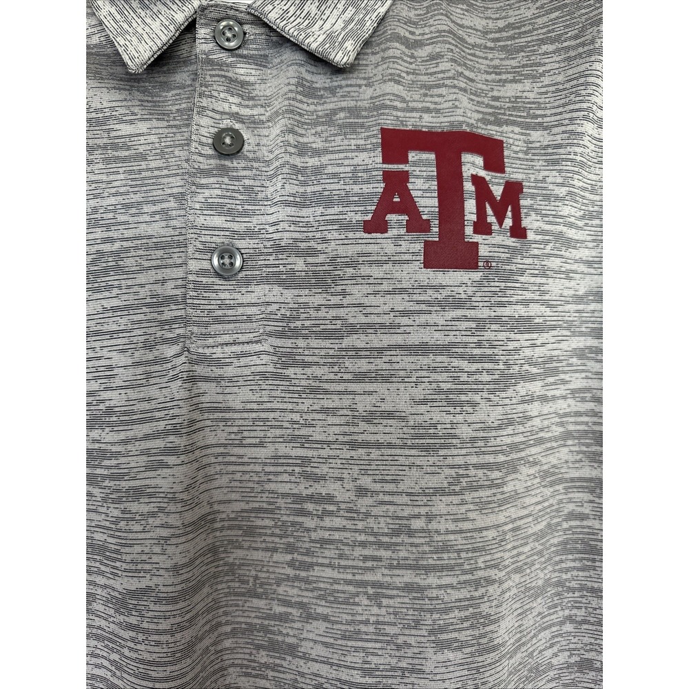 Texas A&M Fanatics Gray Men's XL Polo Shirt Aggies Gig Em Lightweight - Picture 2 of 9
